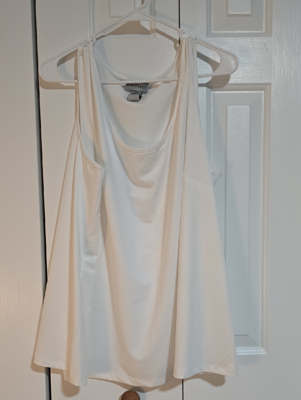 Catherines Cream Scoop Neck Tank Top